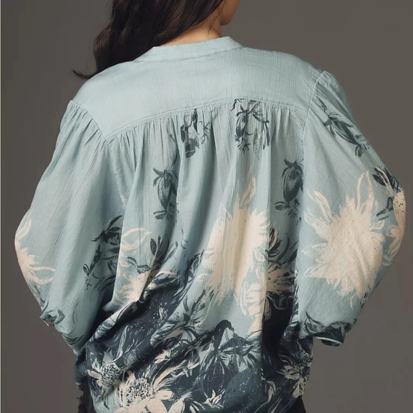 Anthropologie The Sidney Batwing Blouse by Pilcro Slate Blue - Picture 5 of 7